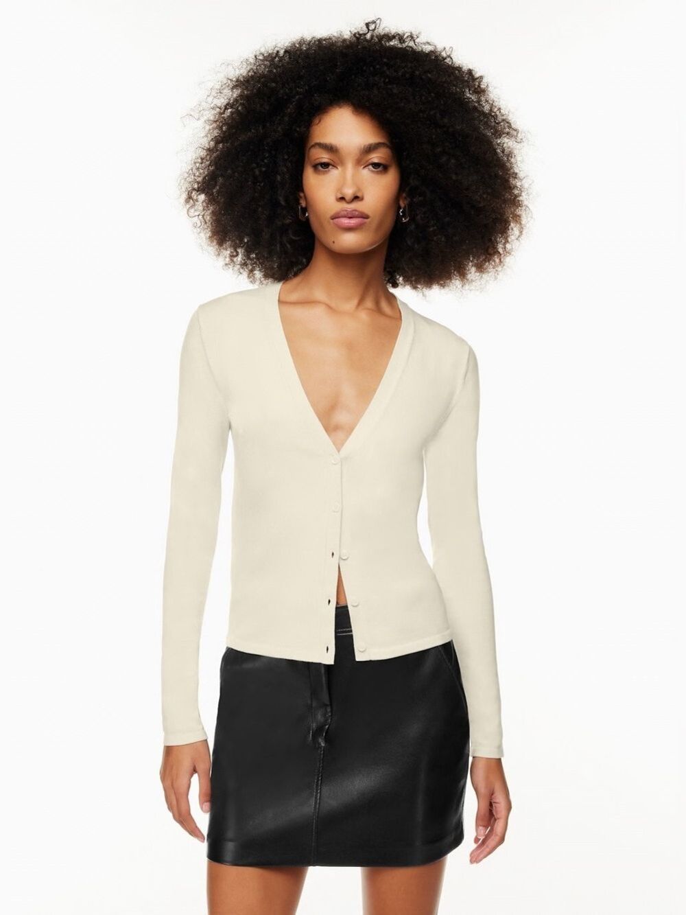 Babaton Belin Cardigan Size XL Birch Aritzia